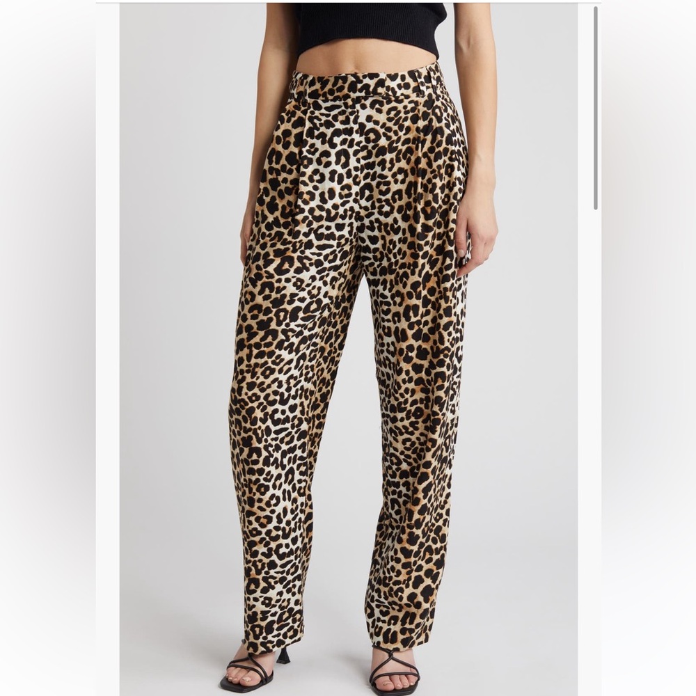 Topshop Animal Print Women's Trousers